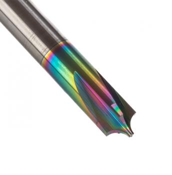 Preview: VHM Viertelkreisfräser ALU | DLC | R2.5 | SØ6 | GL50 | Z4 Preview: Viertelkreisfräser mit DLC-Beschichtung - Detail